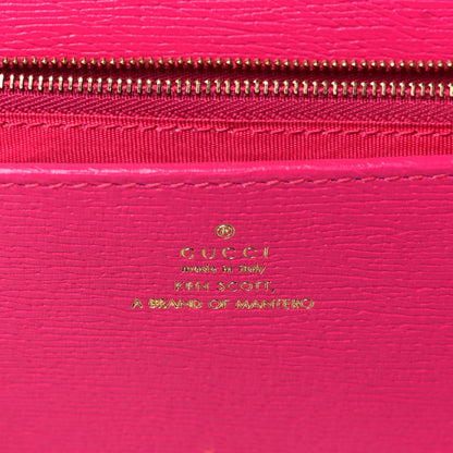 Gucci X KEN SCOTT Shangai Calfskin Pomponica Print Horsebit 1955 Wallet On Chain Multicolor Fuxia Pompon 6 of 9