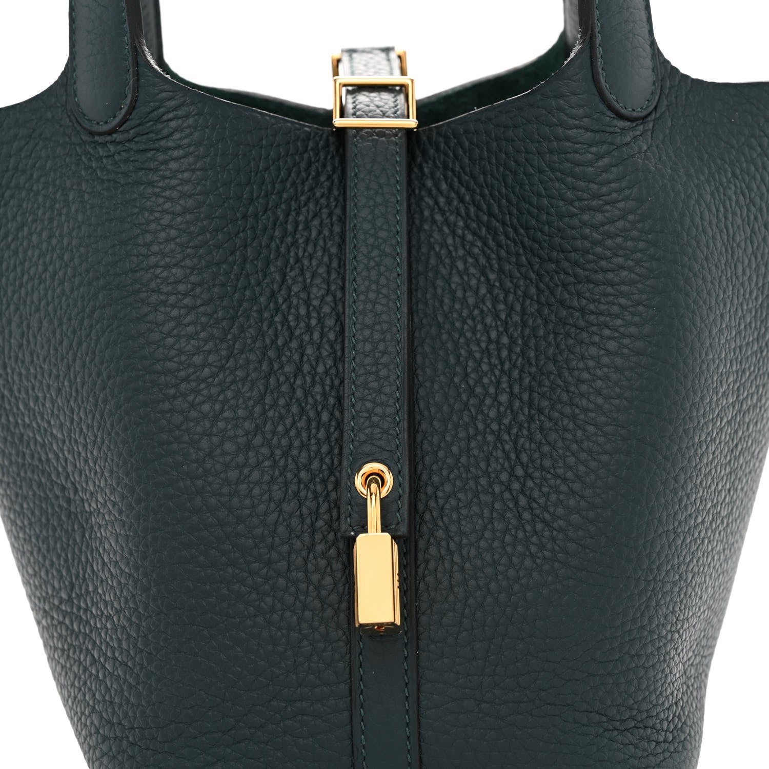 Hermes Taurillon Clemence Picotin Lock 18 PM Vert Cypress 8 of 10
