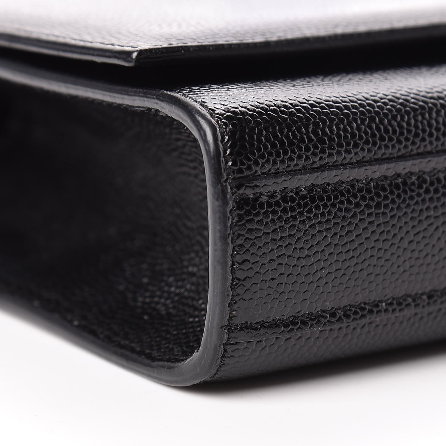 Saint Laurent Grain De Poudre Monogram Cassandre Clutch Black 9 of 14