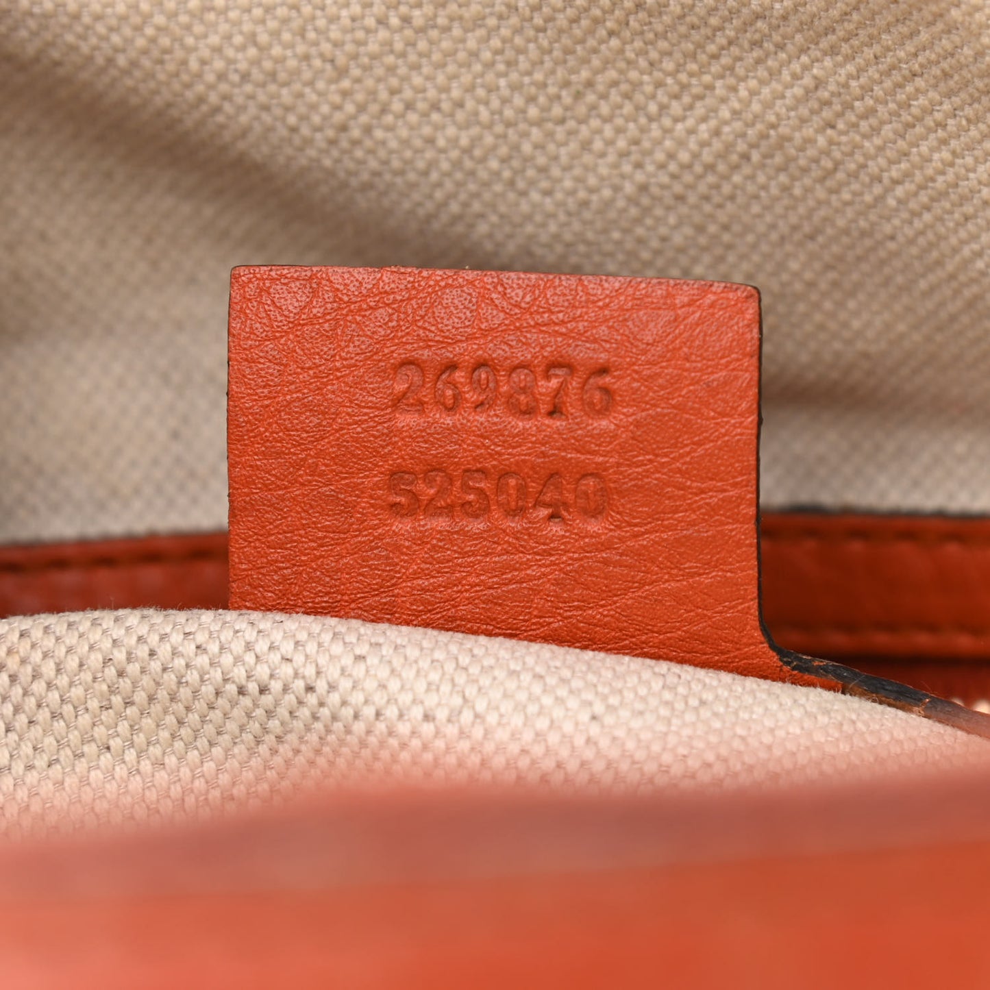 Calfskin Vintage Web Small Boston Orange Blue