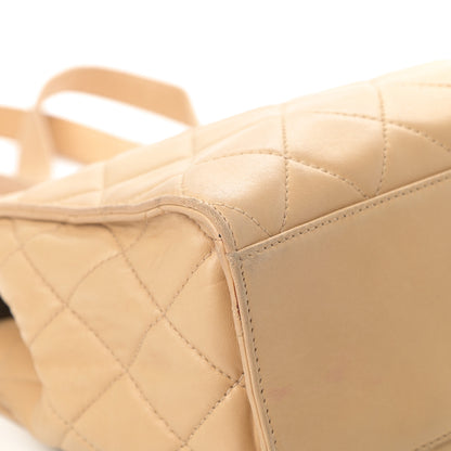 Chanel Lambskin Quilted Shoulder Bag Beige 8 of 15