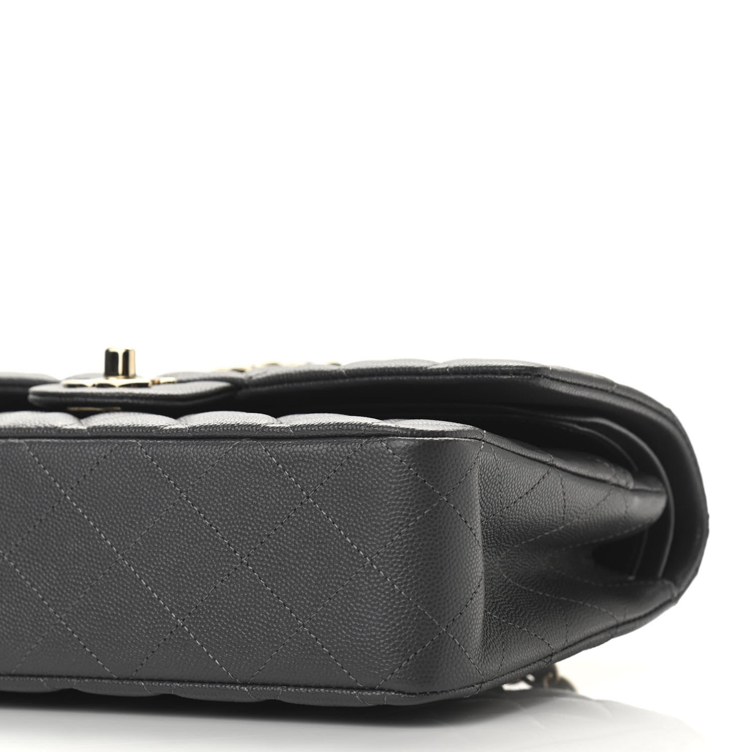 Chanel Caviar Quilted Medium Double Flap Dark Grey 10 of 10