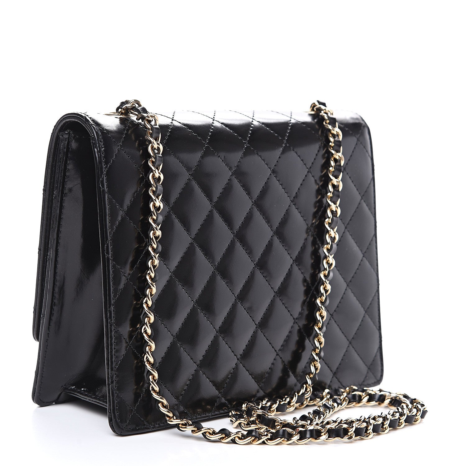 Chanel Glazed Calfskin Quilted Flap Black 2 of 9