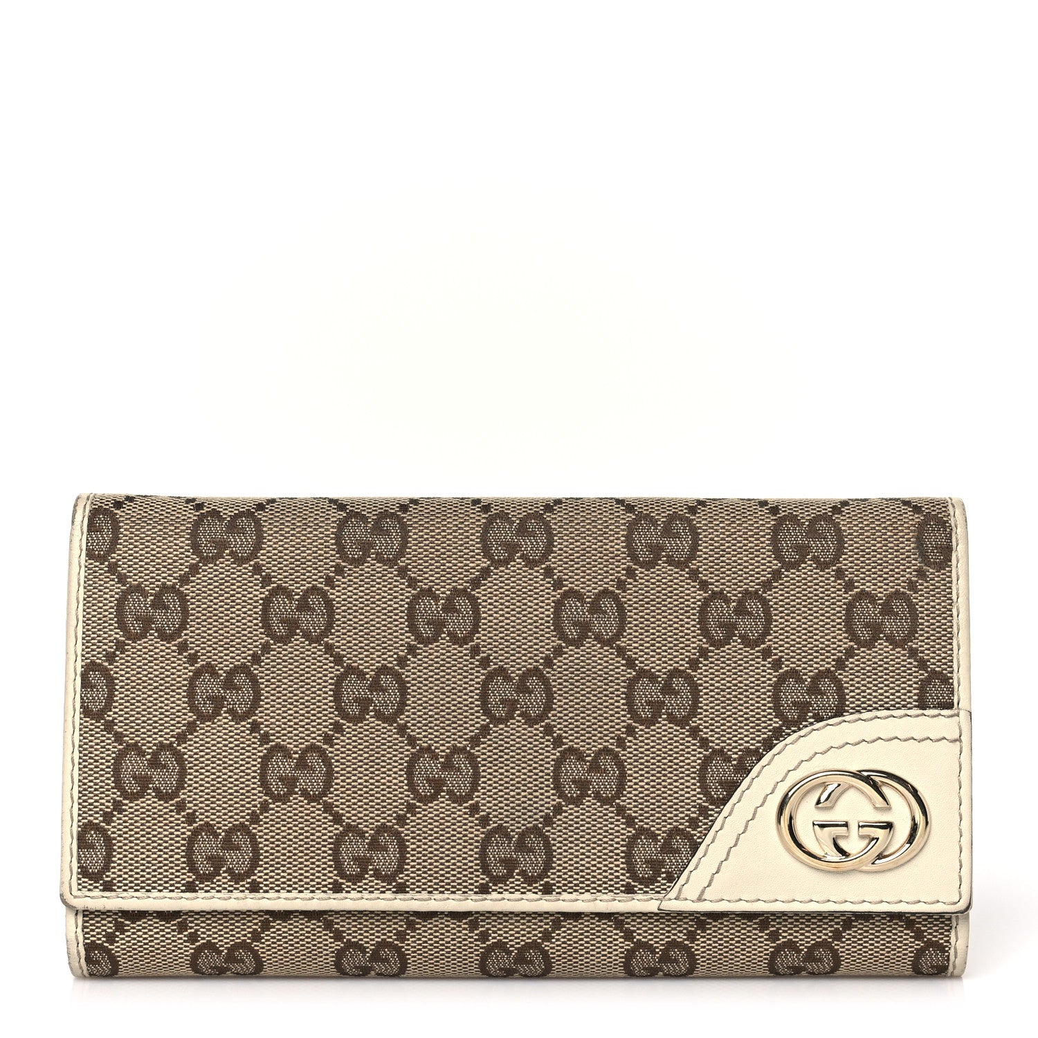 Gucci Monogram New Britt Continental Wallet Off White 1 of 13