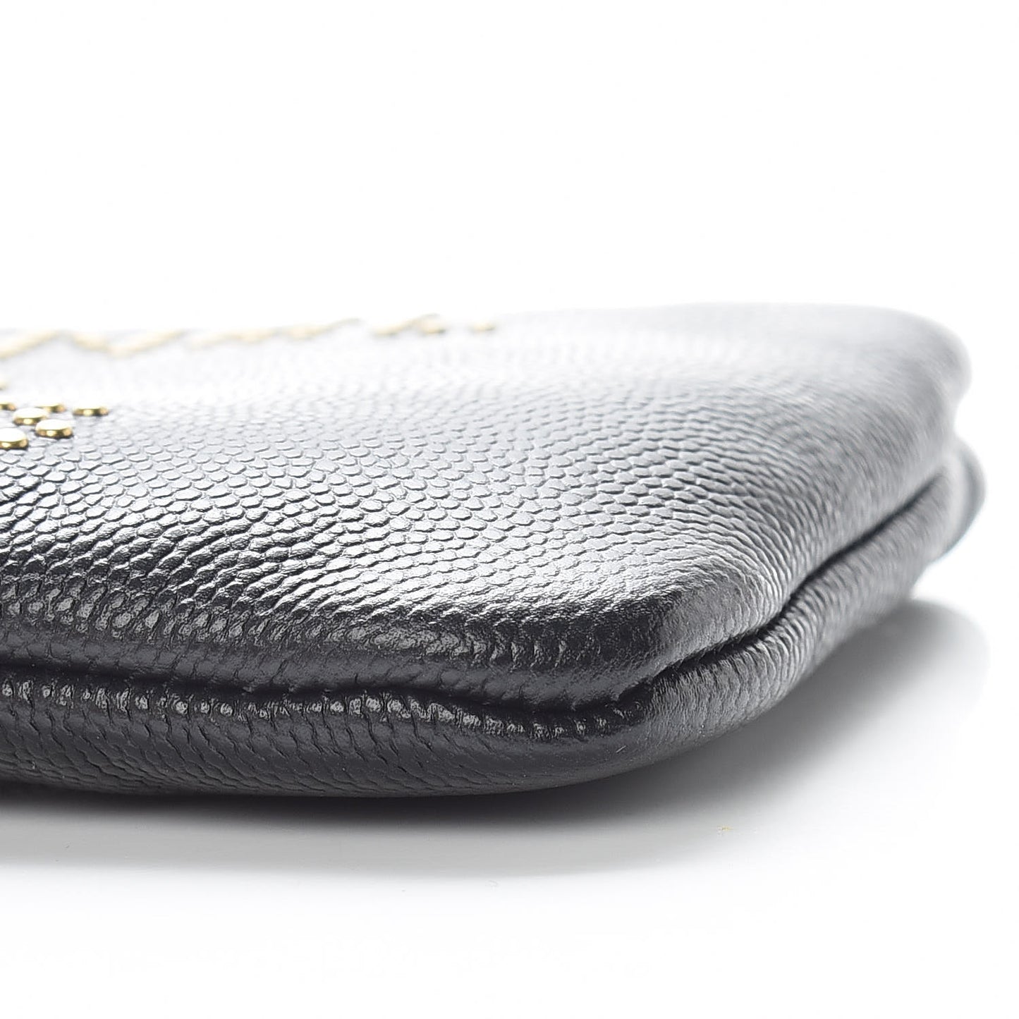 Caviar Studded Deauville Cosmetic Pouch Black