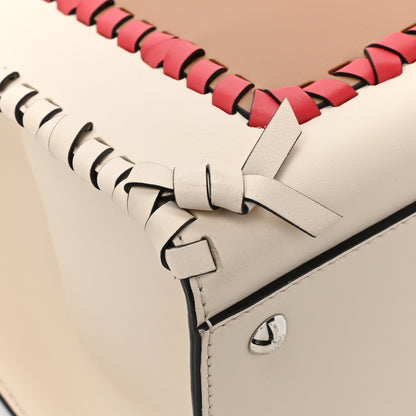Fendi Vitello Century F is Whipstitch Bi-Color Regular Runaway Satchel Camelia Orzo Multicolor 11 of 14