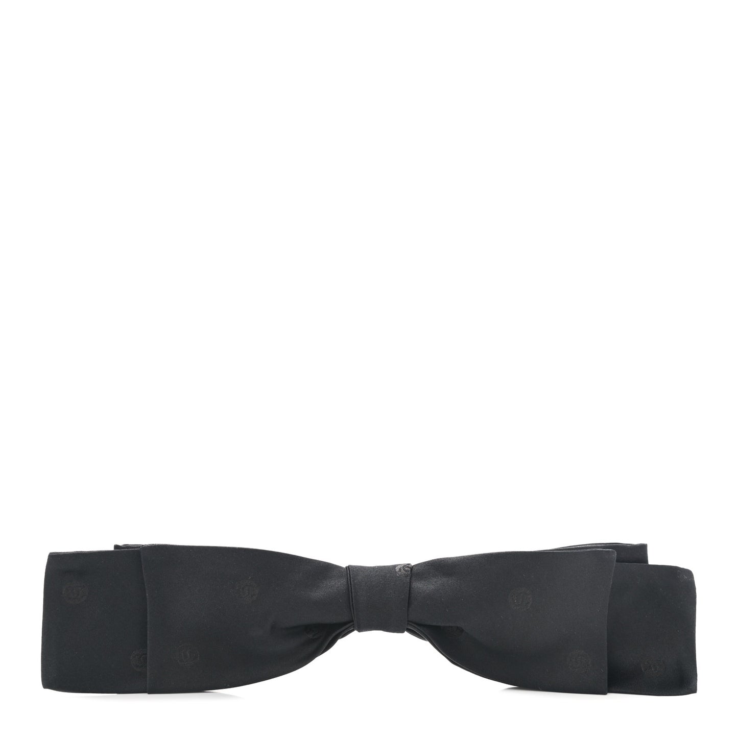 Satin CC Hair Clip Bow Black