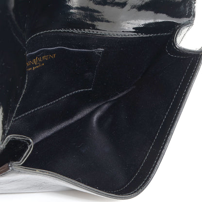 Saint Laurent Textured Patent Monogram Small Belle De Jour Clutch Black 5 of 7