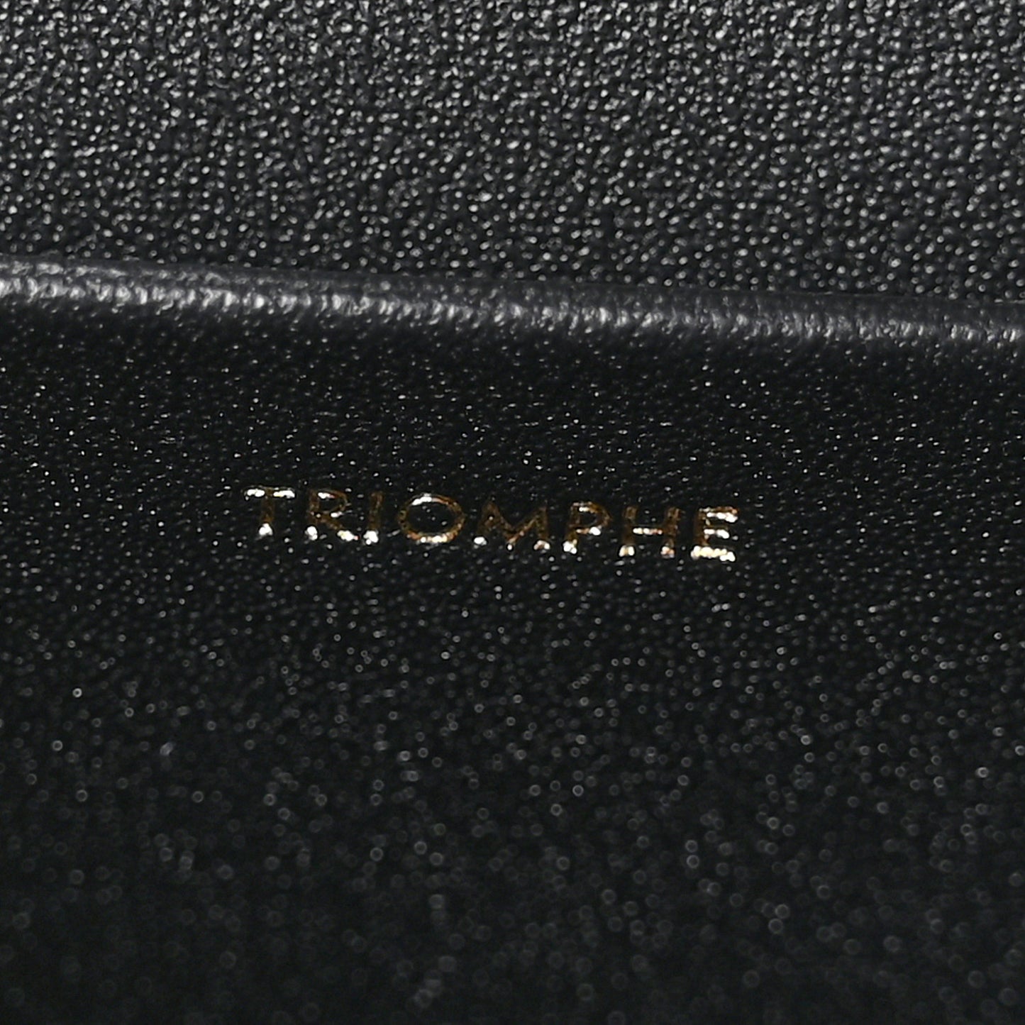 Shiny Calfskin Triomphe Shoulder Bag Black