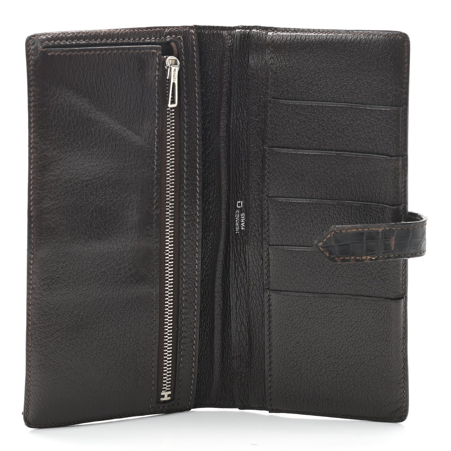 Matte Alligator Bearn Wallet Chocolate