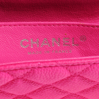 Chanel Iridescent Caviar Quilted Mini Square Flap Hot Pink EXCESS 5 of 7
