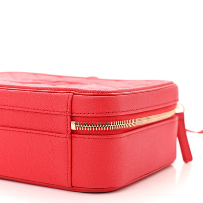 Chanel Caviar Quilted Medium CC Filigree Vanity Case Red 10 of 11