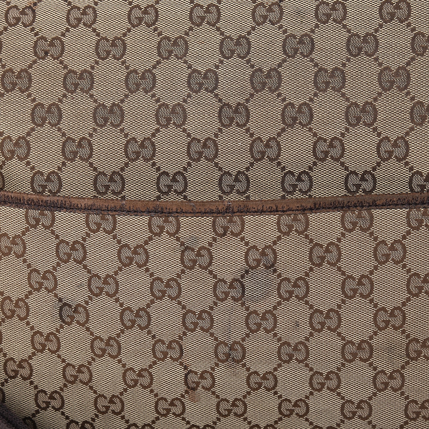 Gucci Monogram Natural Pigskin Large Diaper Bag Beige Ebony Cocoa Dark Chocolate 22 of 32