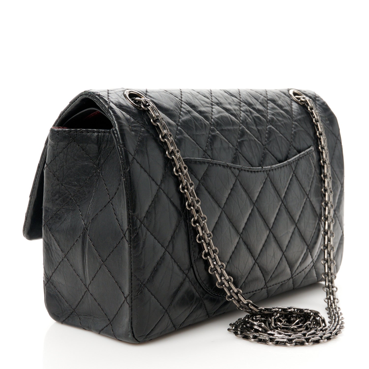 Chanel Aged Calfskin Quilted 2.55 Reissue 226 Flap Black 3 of 11