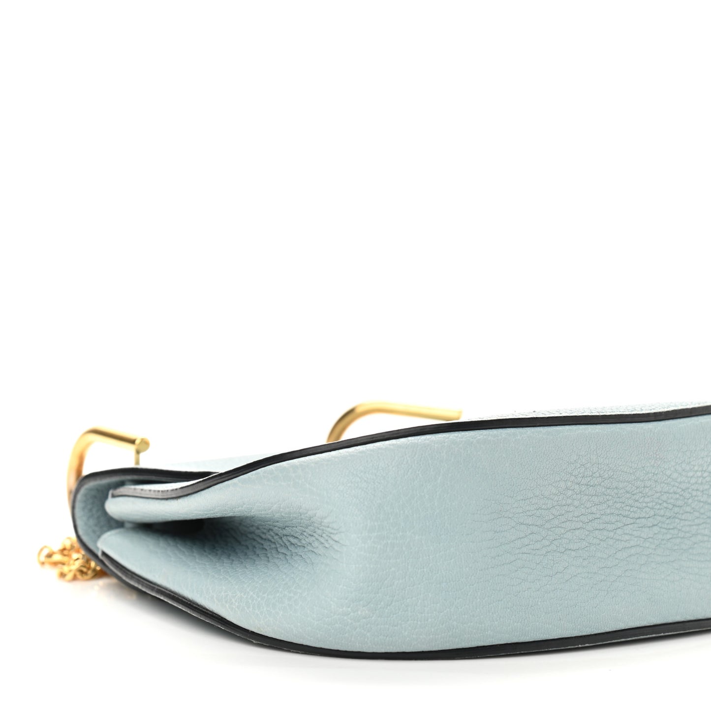 Grained Lambskin Mini Drew Shoulder Bag Cloudy Blue