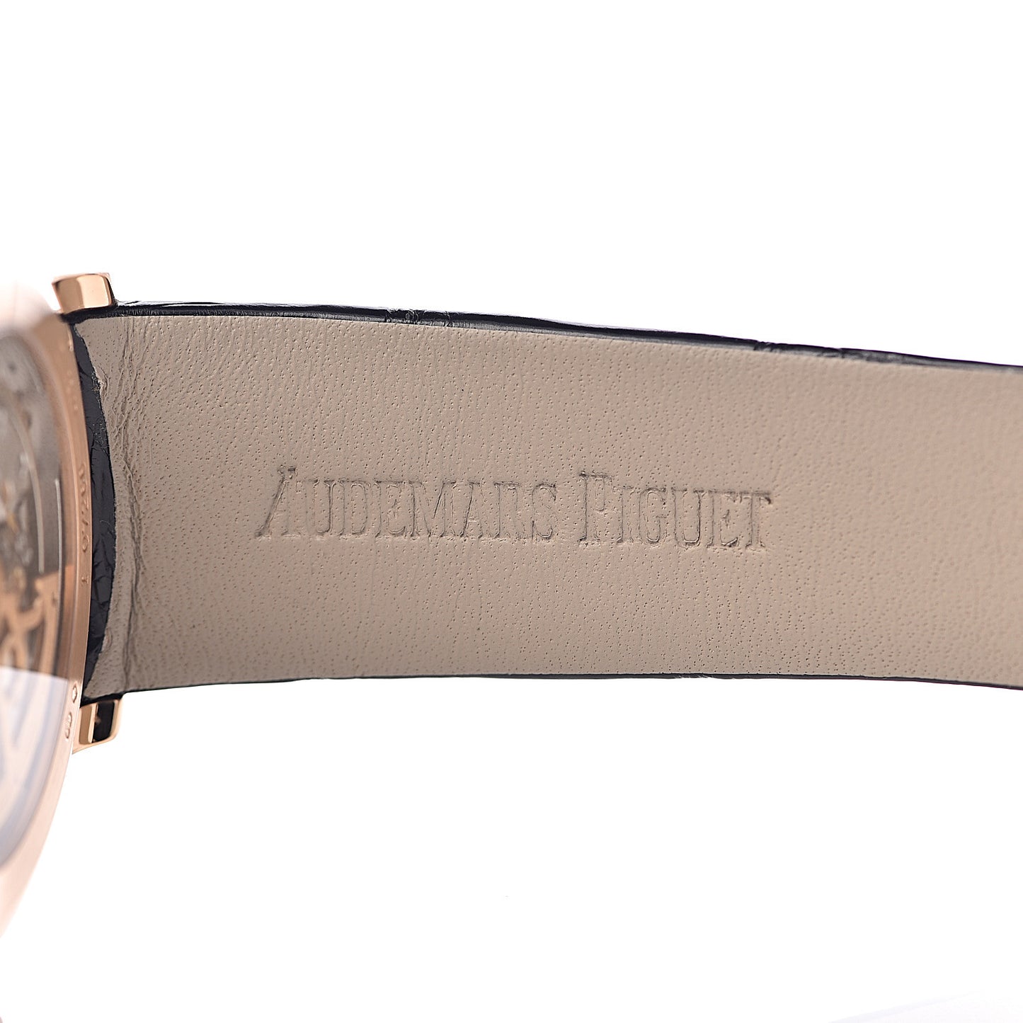 18K Rose Gold Alligator 41mm Jules Audemars Automatic Watch 15180OR.OO.A102CR.01