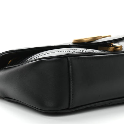 Gucci Calfskin Matelasse Small GG Marmont Shoulder Bag Black 9 of 10
