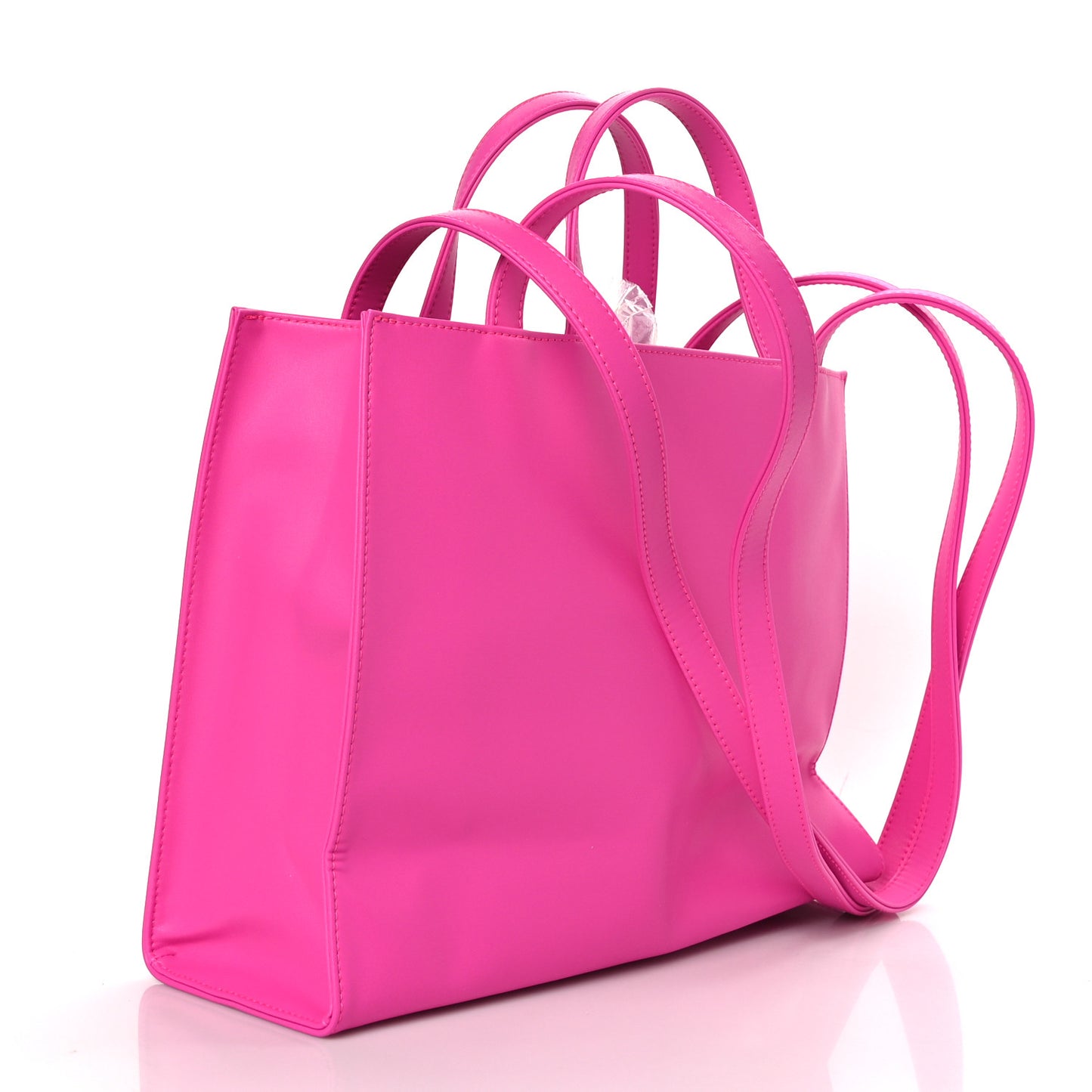 Vegan Leather Medium Shopping Bag Azalea
