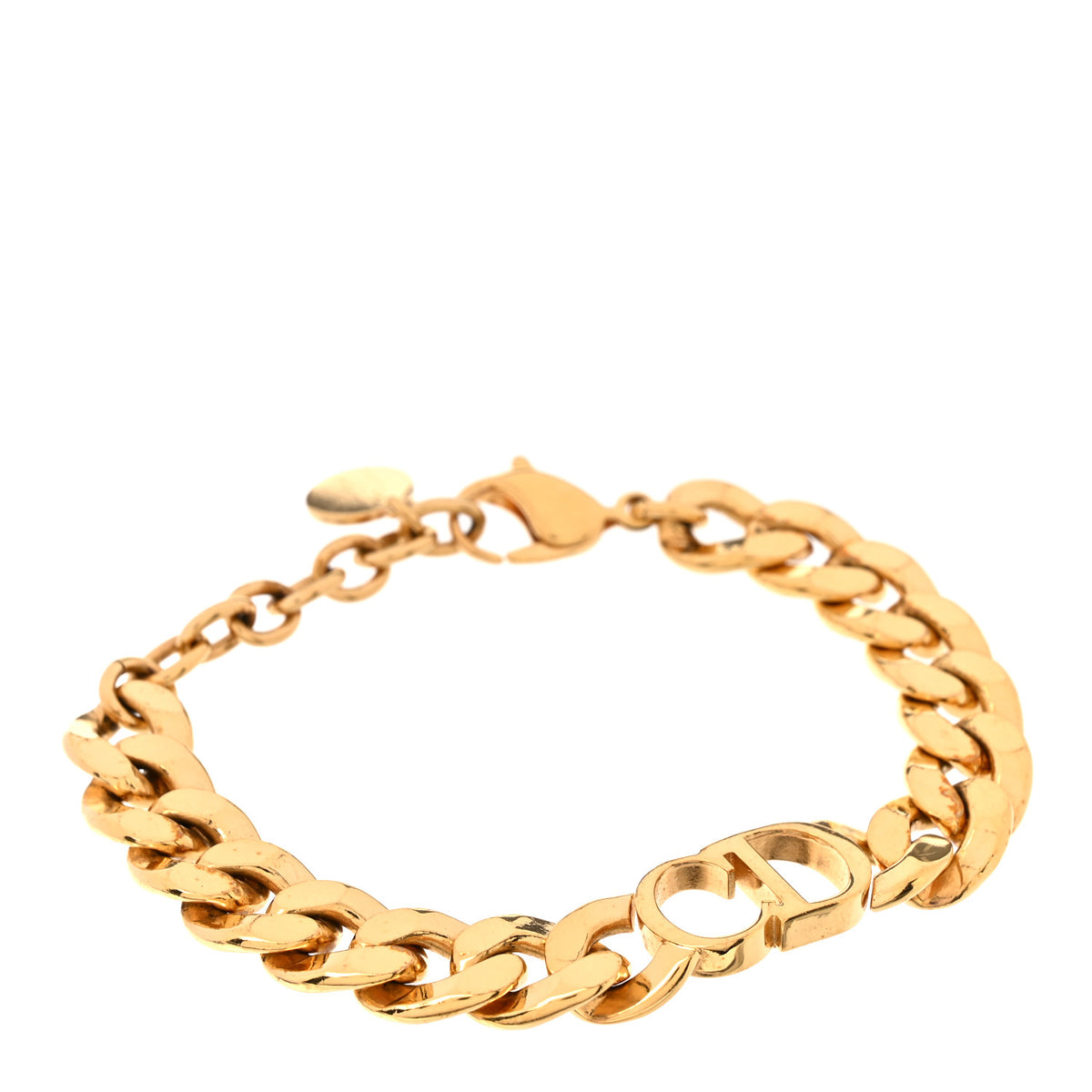 Metal Petit CD Chain Bracelet Gold