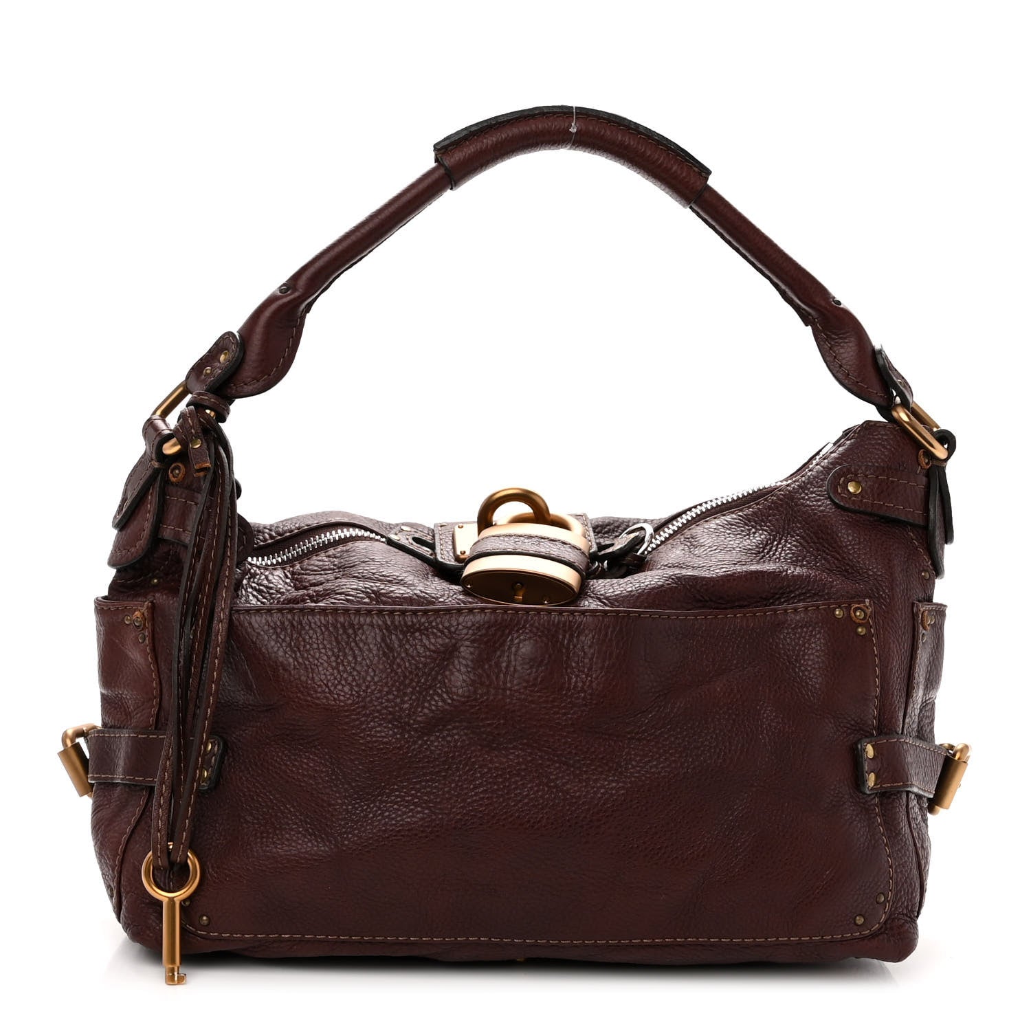 Chloe Calfskin Paddington Hobo Burgundy 1 of 10