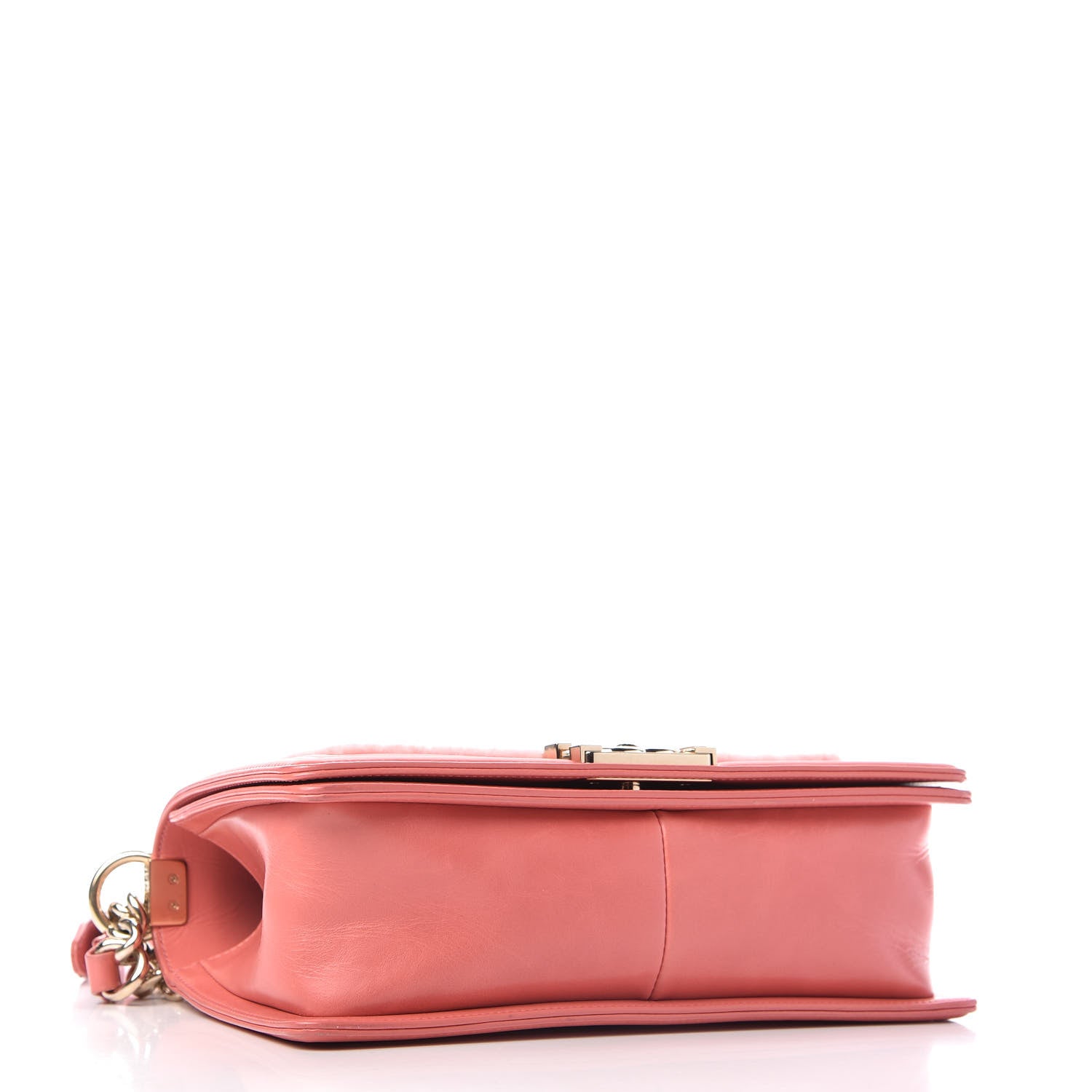 Chanel Shearling Sheepskin Medium Boy Flap Pink 4 of 10