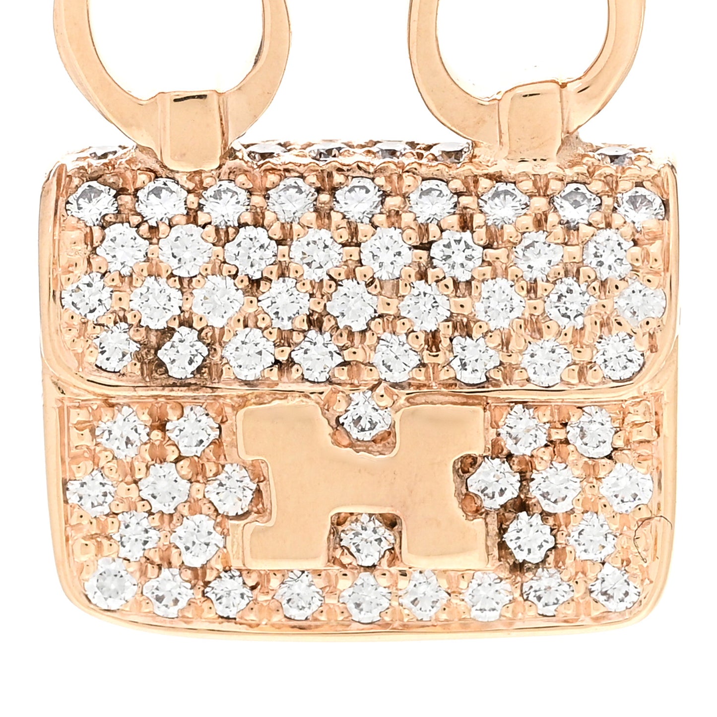 18K Rose Gold Diamond Constance Amulette Pendant Necklace