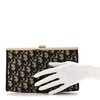 Christian Dior Monogram Clutch Navy Blue 2 of 6