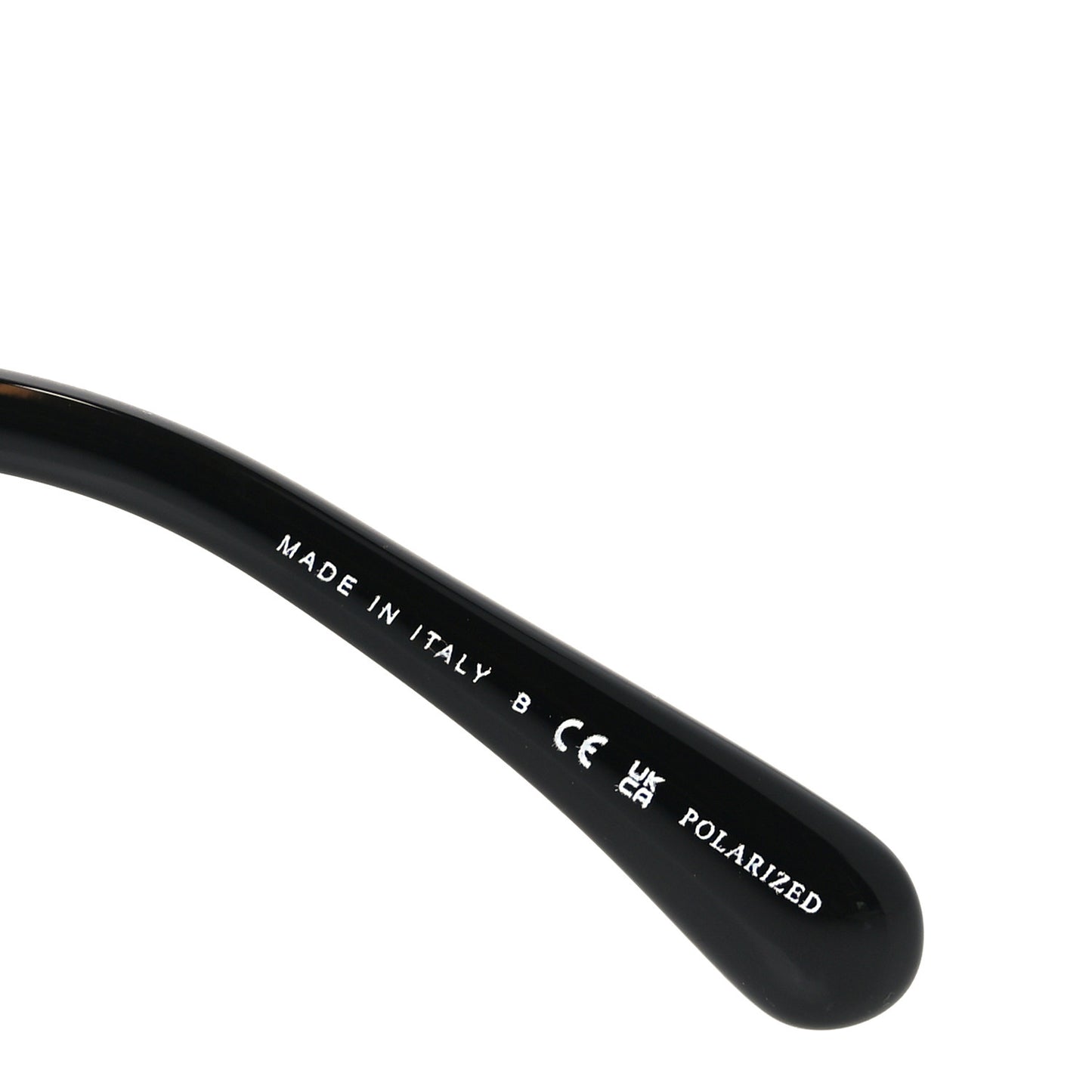 Acetate Strass Polarized Square Sunglasses 5422-B Black Black