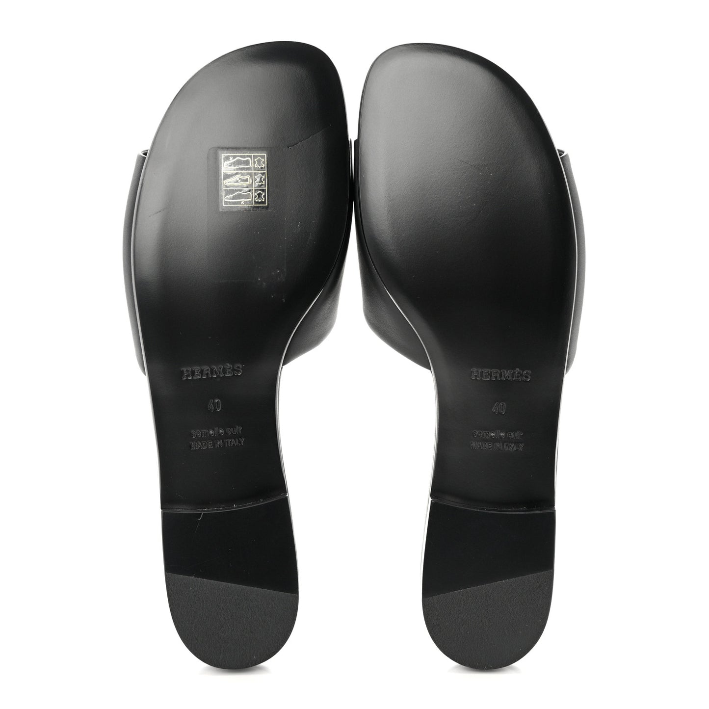 Calfskin Dune Sandals 40 Black