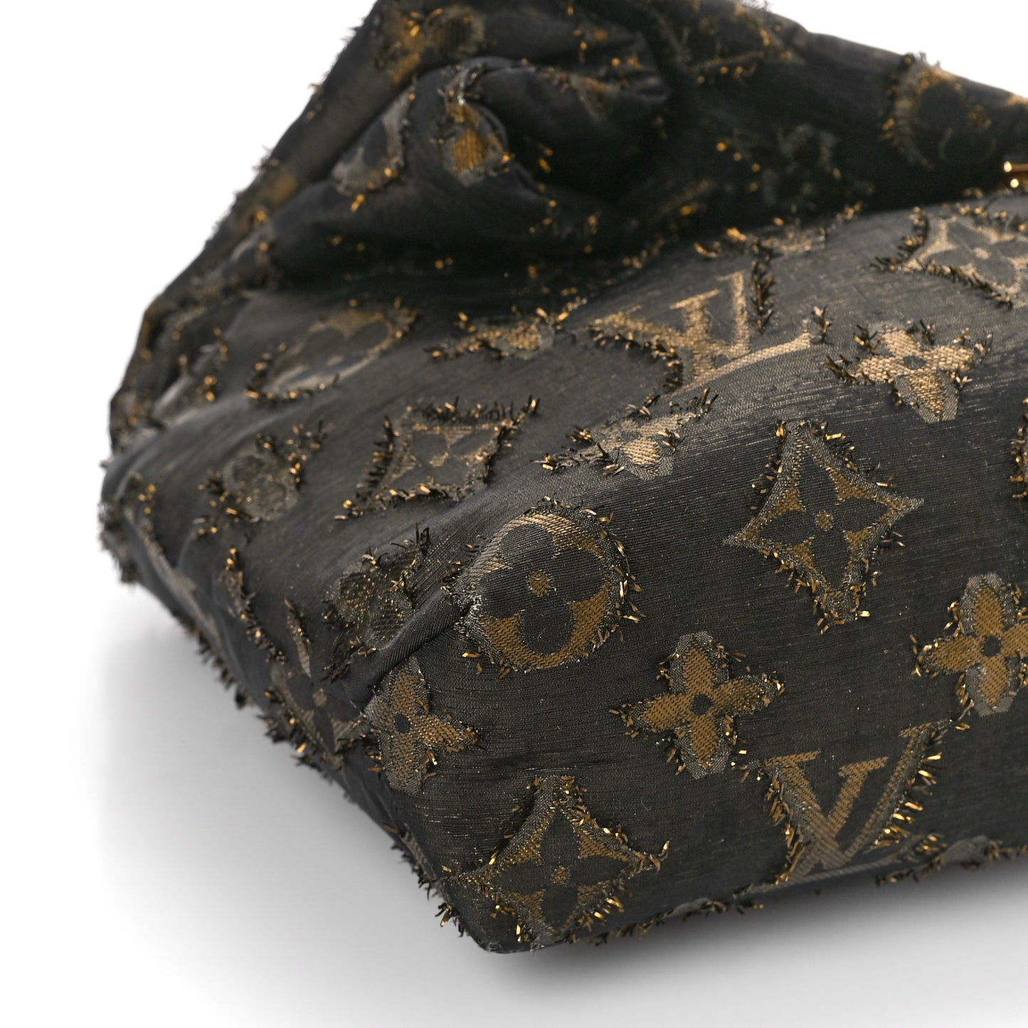 Lurex Quilted Monogram Altair Clutch Bronze