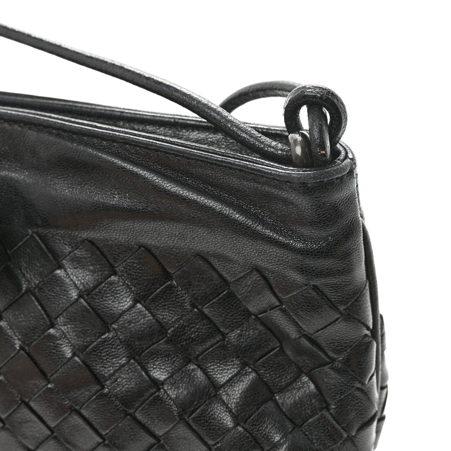 Nappa Intrecciato Mini Shoulder Bag Black