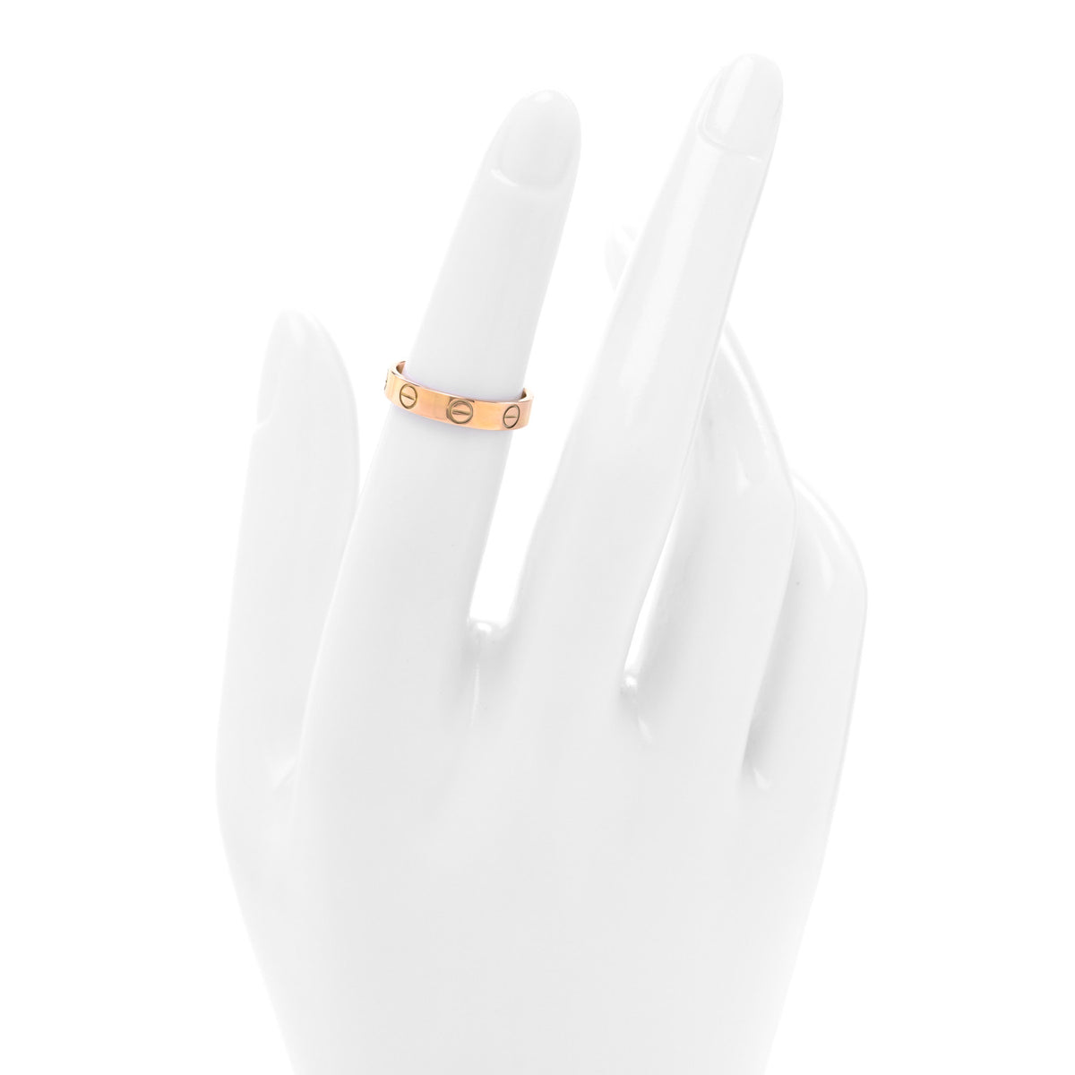 18K Yellow Gold 3.5mm LOVE Wedding Band Ring 48 4.5