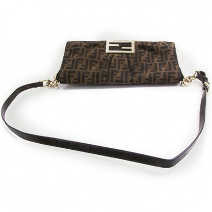 Fendi Zucca Patent Large Mia Shoulder Flap Tobacco 5 of 14
