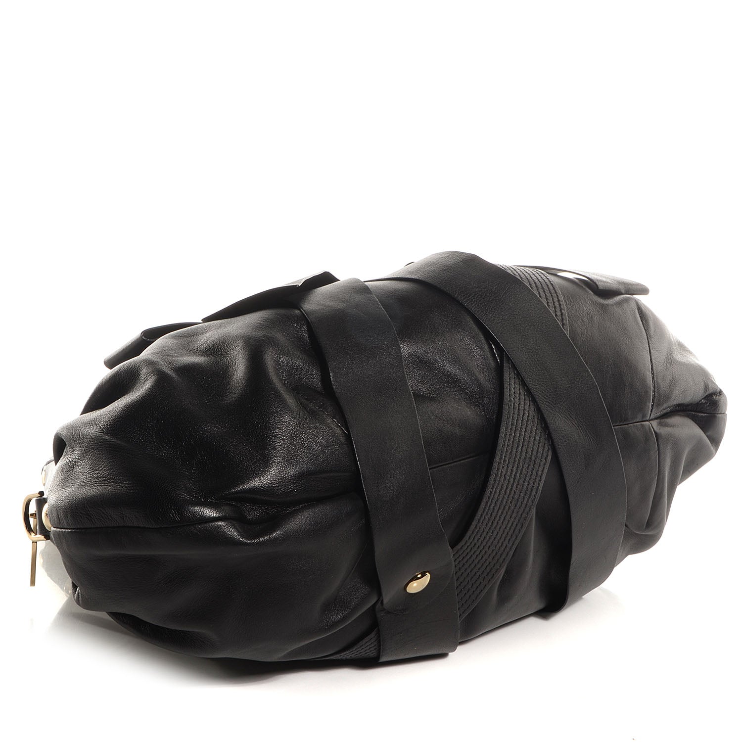 Versace Leather Venita Bow Satchel Black 4 of 7
