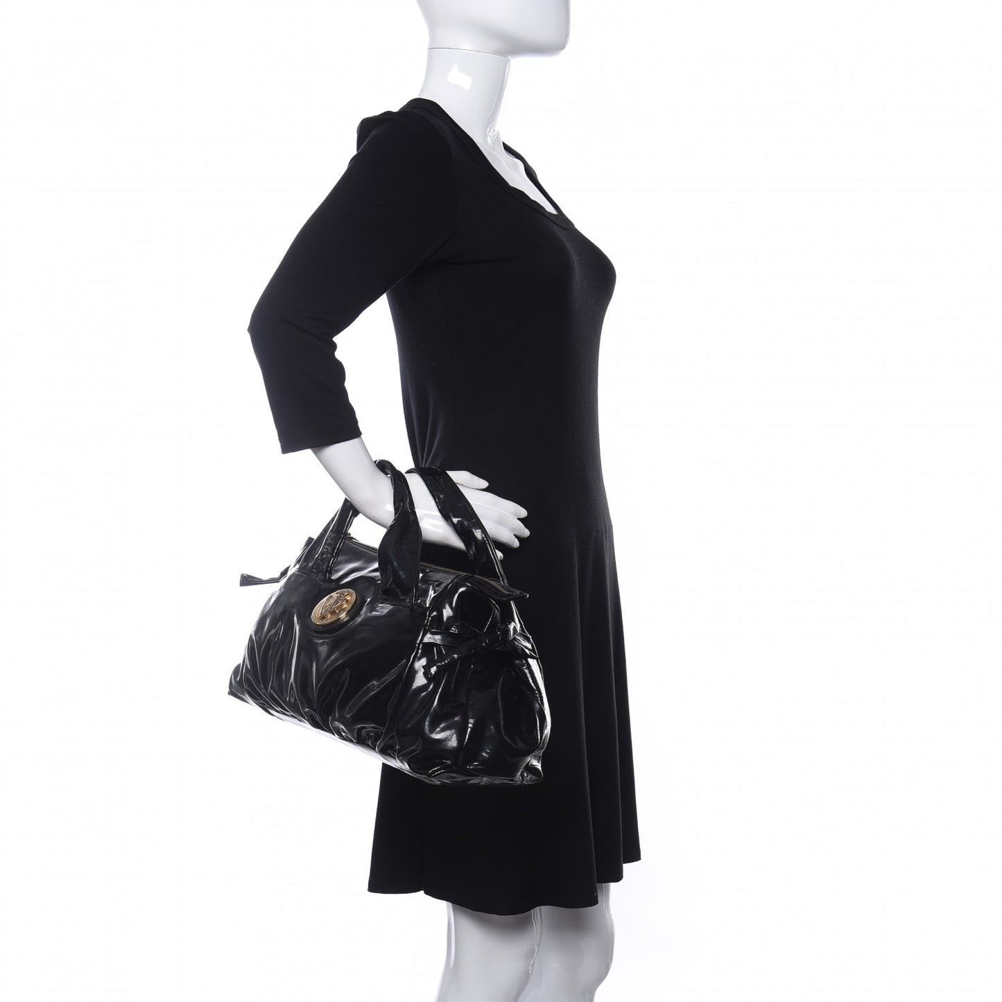 Patent Medium Hysteria Tote Black