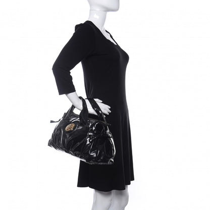Gucci Patent Medium Hysteria Tote Black 2 of 10