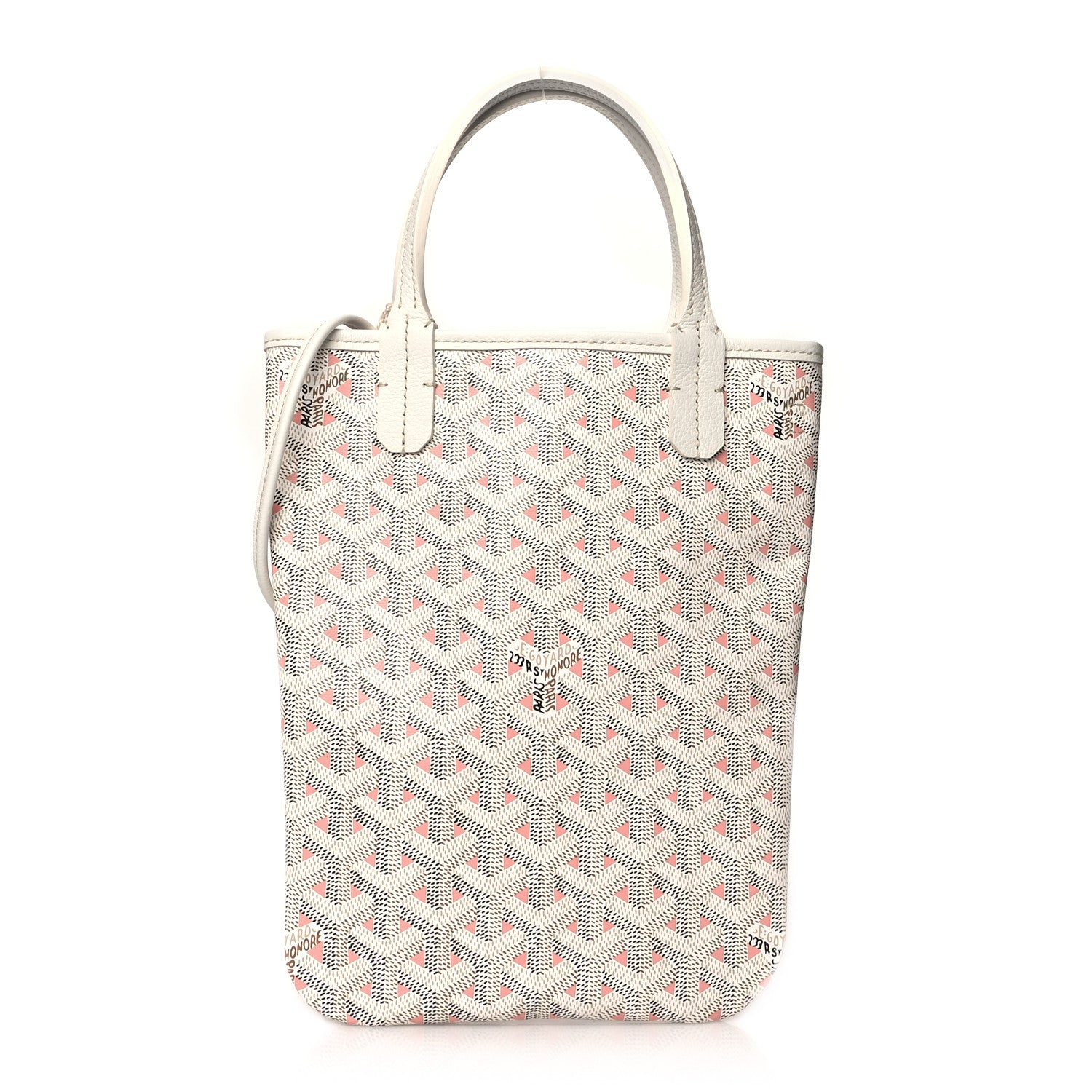 Goyard Goyardine Poitiers Claire Voie Tote White Pink 1 of 10