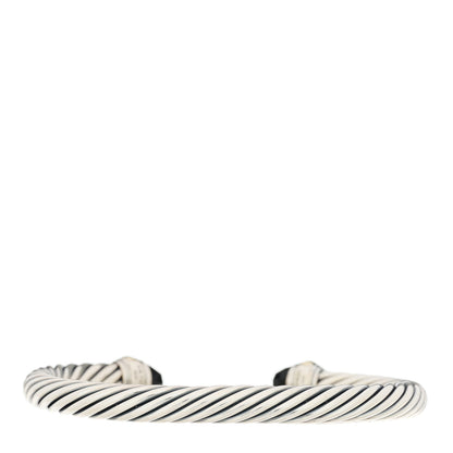 David Yurman Sterling Silver 14K Yellow Gold Black Onyx 7mm Cable Classics Bracelet 2 of 3