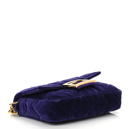 Fendi Velluto FF Embossed Mini Baguette Viola Plus 4 of 12