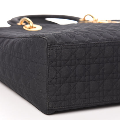 Christian Dior Nylon Cannage Large Lady Dior Black 9 of 11