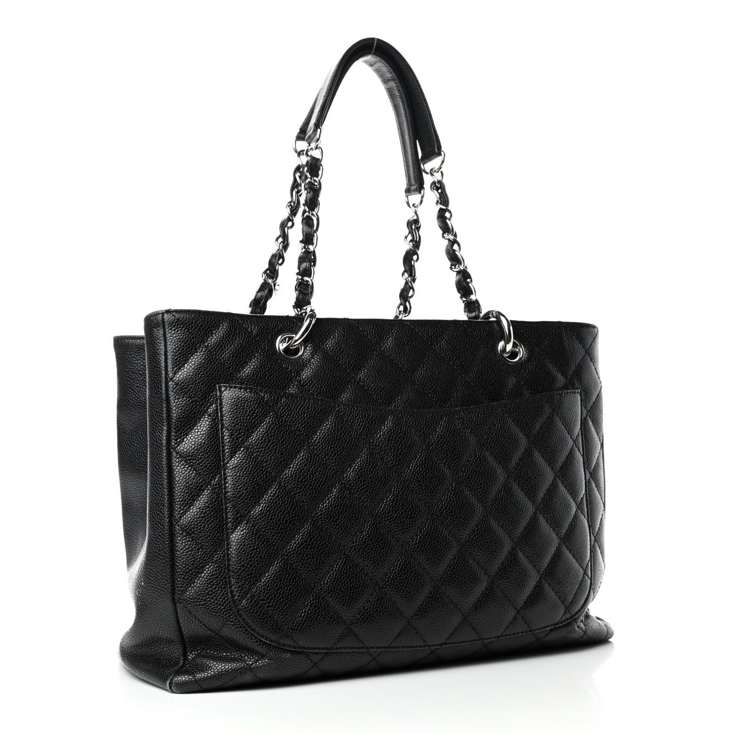 Caviar Quilted Grand Shopping Tote GST Black