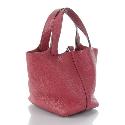 Hermes Taurillon Clemence Picotin Lock 18 PM Bois De Rose 3 of 8