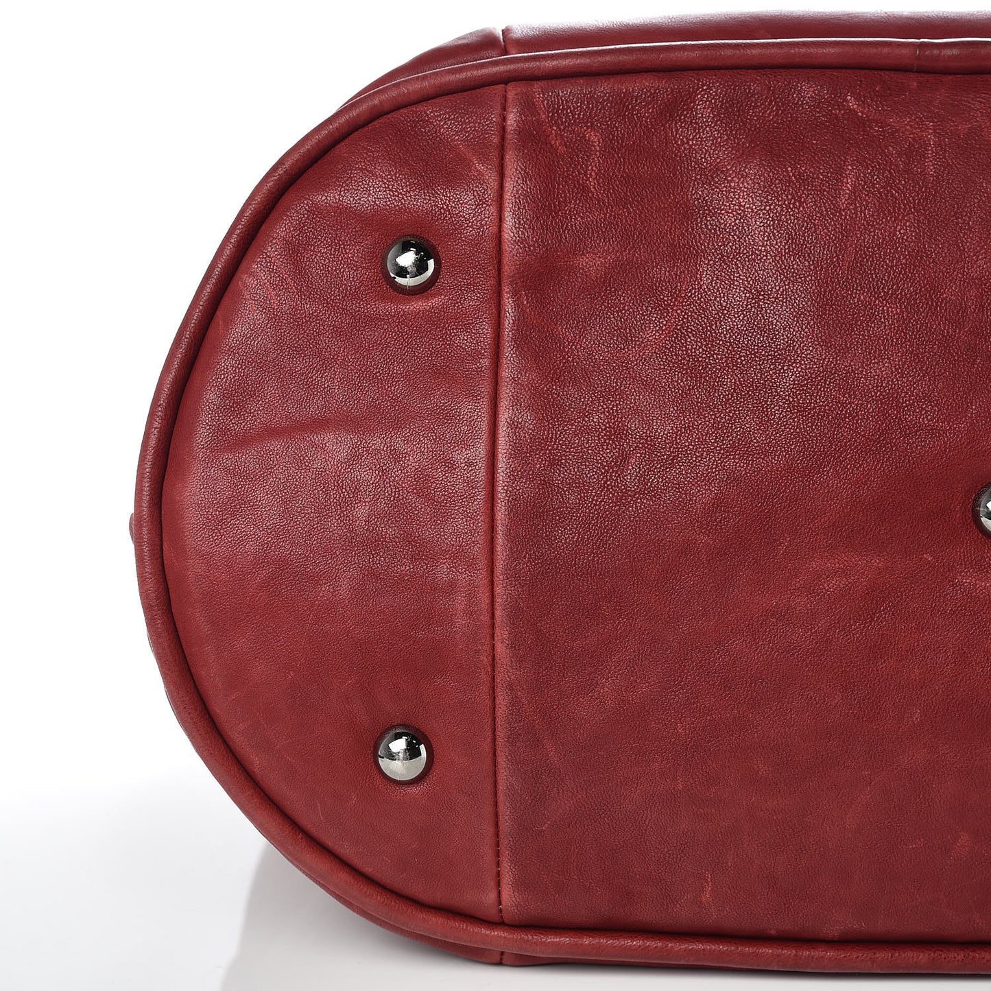 Calfskin Large Traveling Tote Red