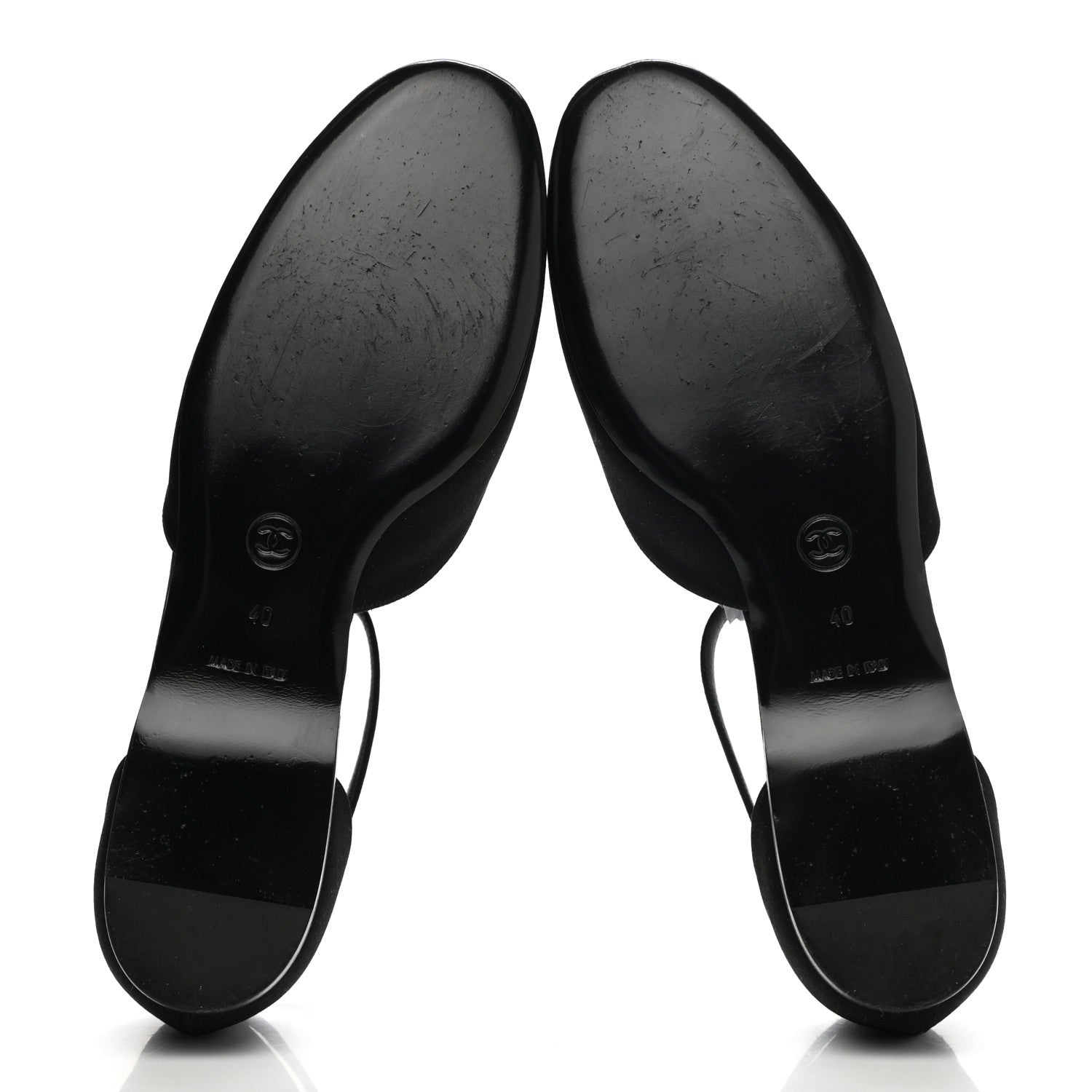 Chanel Satin Crystal Star Flats 40 Black 5 of 8