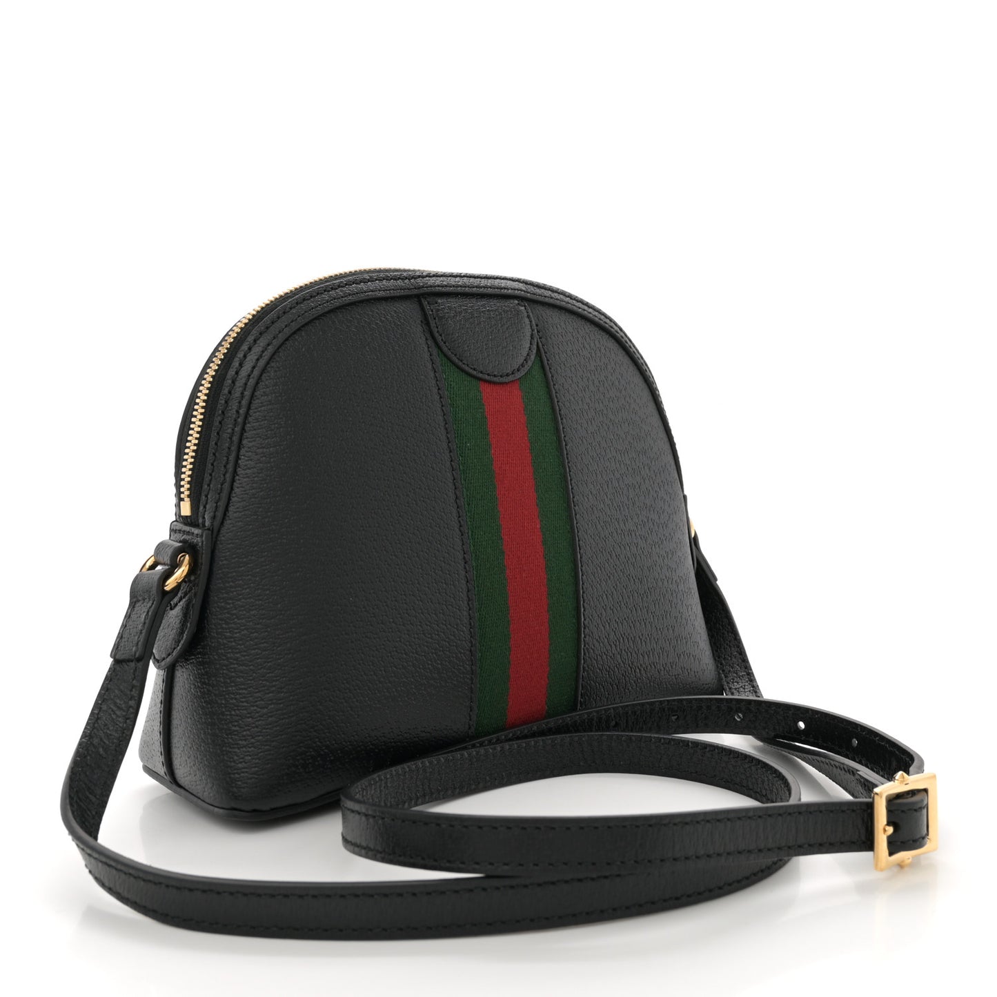 Calfskin GG Web Small Ophidia Dome Shoulder Bag Black