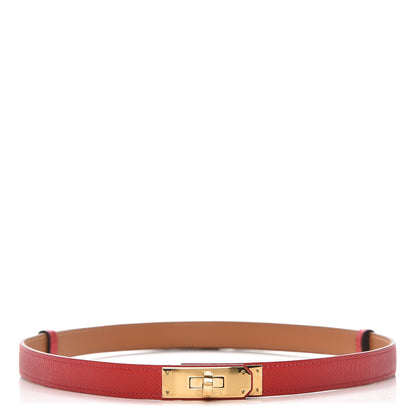 Hermes Epsom Kelly Belt Rouge Casaque 1 of 4