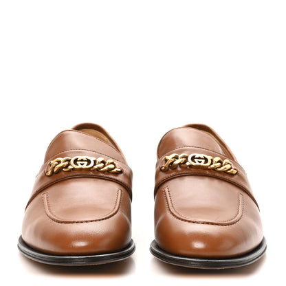 Gucci Supple Lambskin Mens Chain Interlocking G Loafers 9.5 Cuir 3 of 10