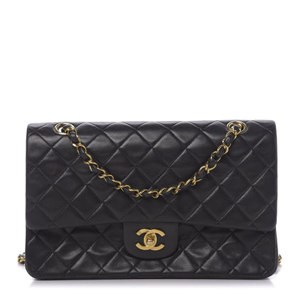 Chanel Lambskin Quilted Medium Double Flap Black 1 of 12