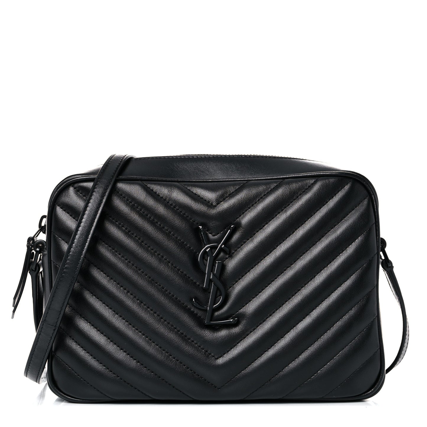 Calfskin Matelasse Monogram Lou Camera Bag Black