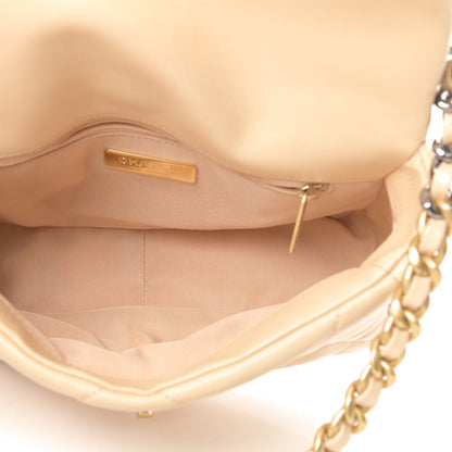 Chanel Lambskin Quilted Medium Chanel 19 Flap Beige 5 of 11